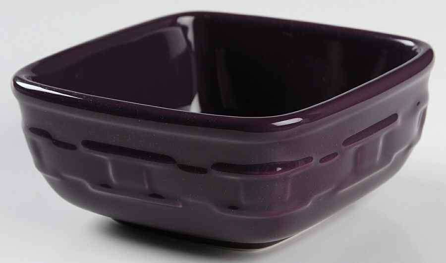 Woven Traditions Eggplant Square Cereal Bowl by Longaberger-1
