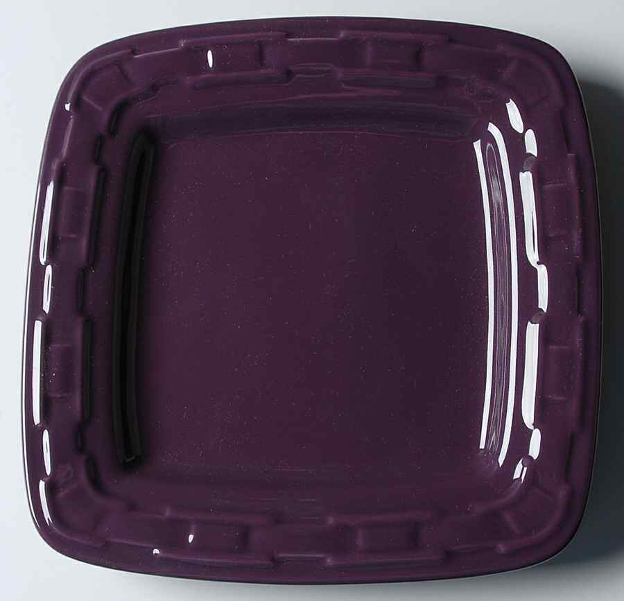 Woven Traditions Eggplant Square Luncheon Plate by Longaberger-1