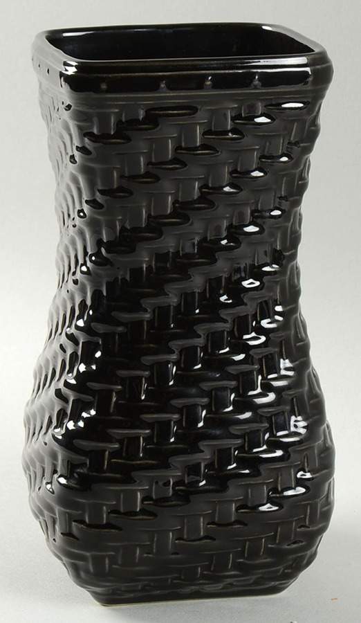 Woven Reflections Ebony 8" Vase by Longaberger-1