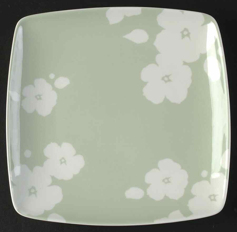 Floral Silhouette Mint Square Accent Salad Plate by Lenox-1
