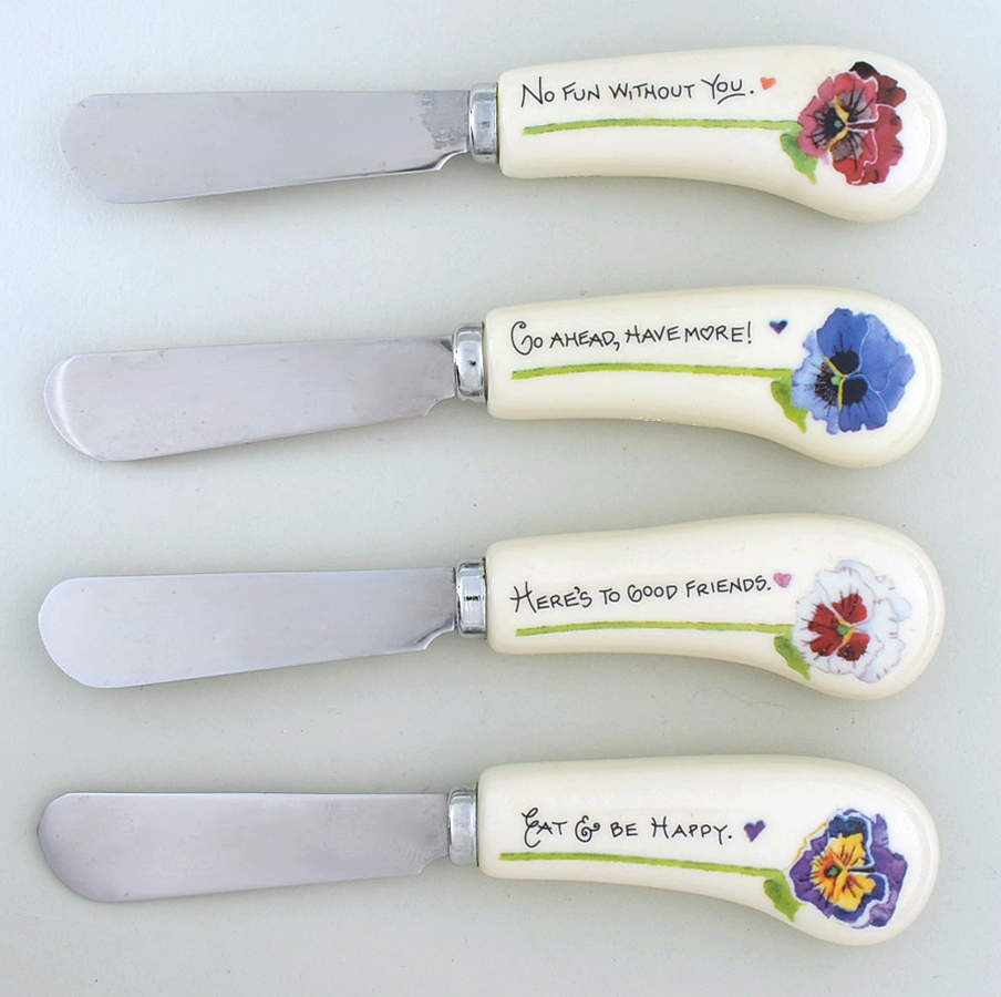 A Proper Tea Individual Spreader - Set of 4 Motifs by Lenox-1
