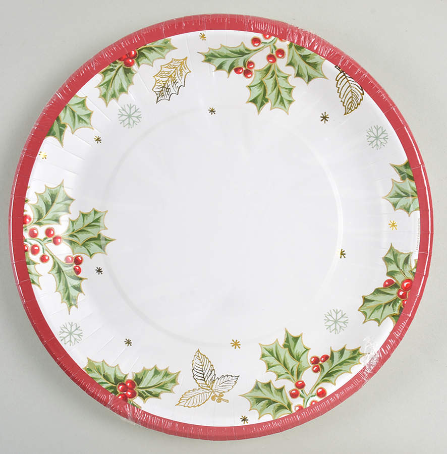 Treasured Traditions Pack of 8 - Paper Dinner Plate by Lenox-1