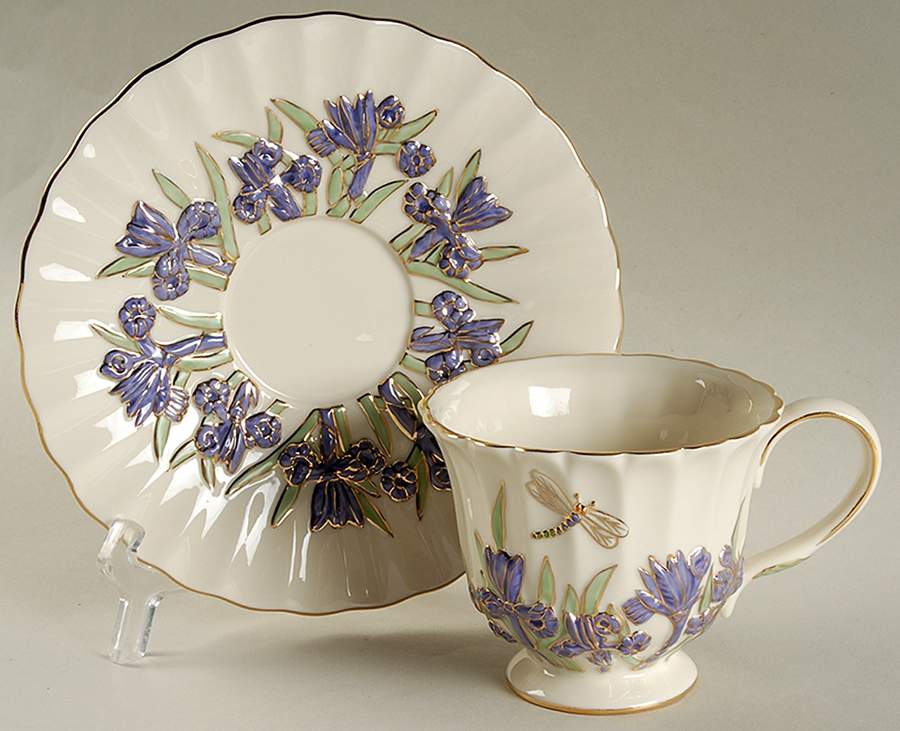 Springtime Splendor Footed Cup & Saucer Set by Lenox-1