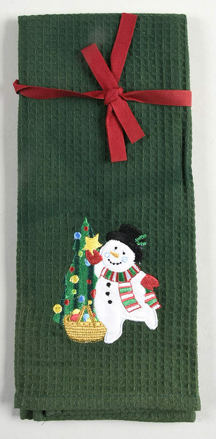 Bluster the Snowman Dish Towel-Cloth by Longaberger-1