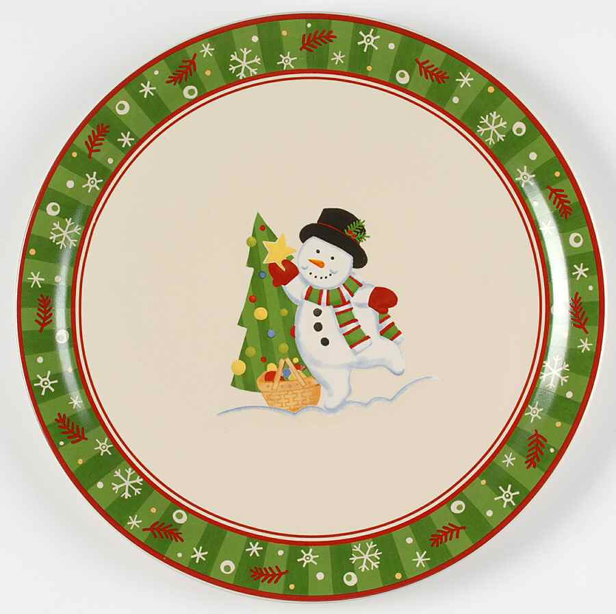 Bluster the Snowman 12" Chop Plate (Round Platter) by Longaberger-1