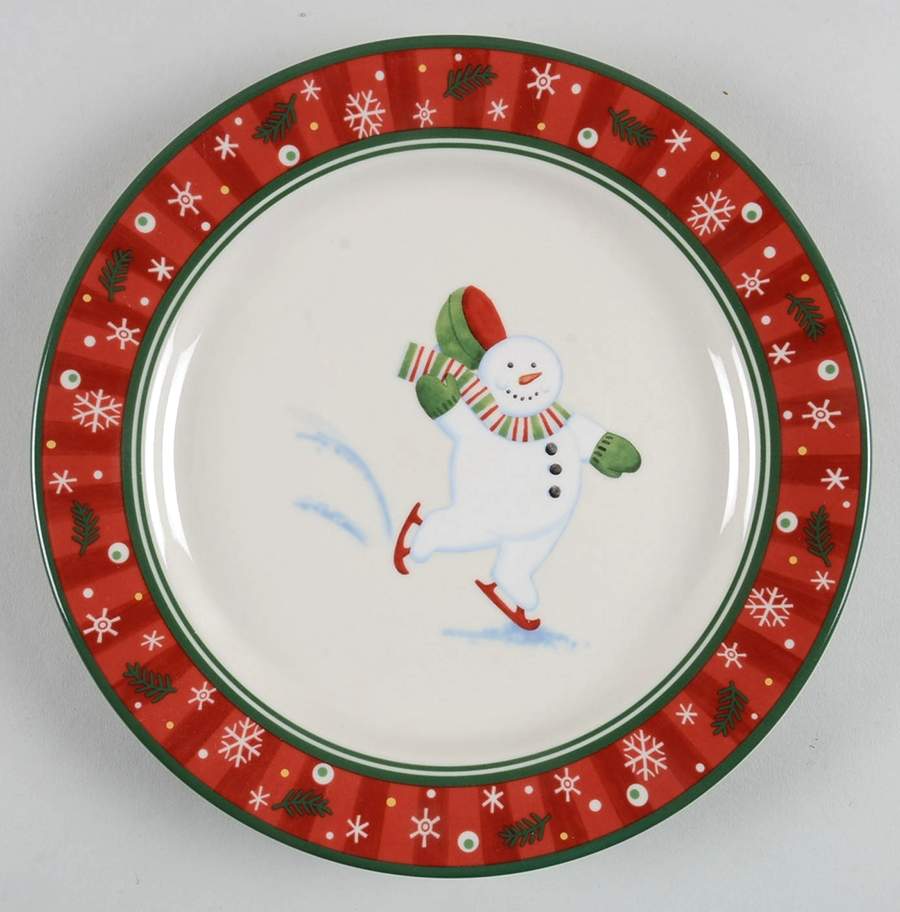 Bluster the Snowman Salad/Dessert Plate by Longaberger-1