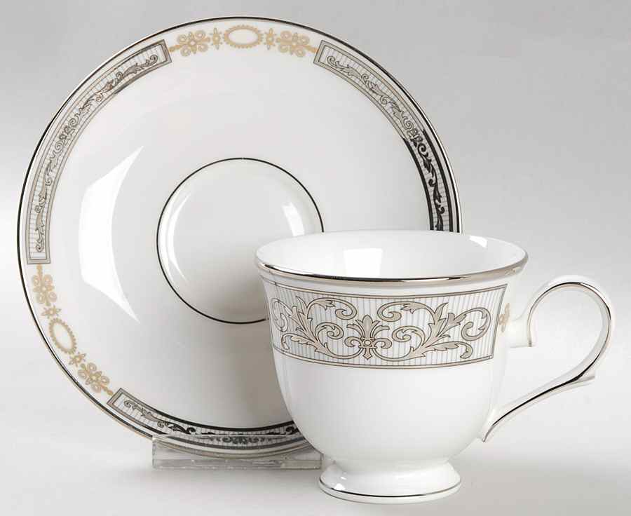 Antiquity Footed Cup & Saucer Set by Lenox-1