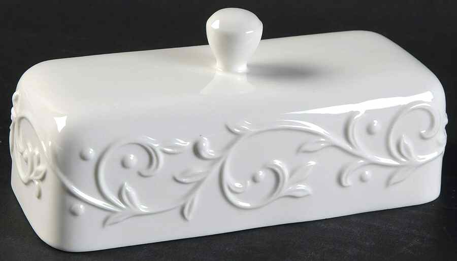 Opal Innocence Carved Lid for 1/4 Lb Butter by Lenox-1