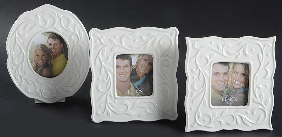 Opal Innocence Carved Set of 3 Motif Frame-Holds 3" X 3" by Lenox-1