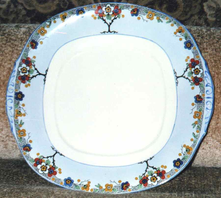 1655 Square Handled Cake Plate by Lord Nelson-1