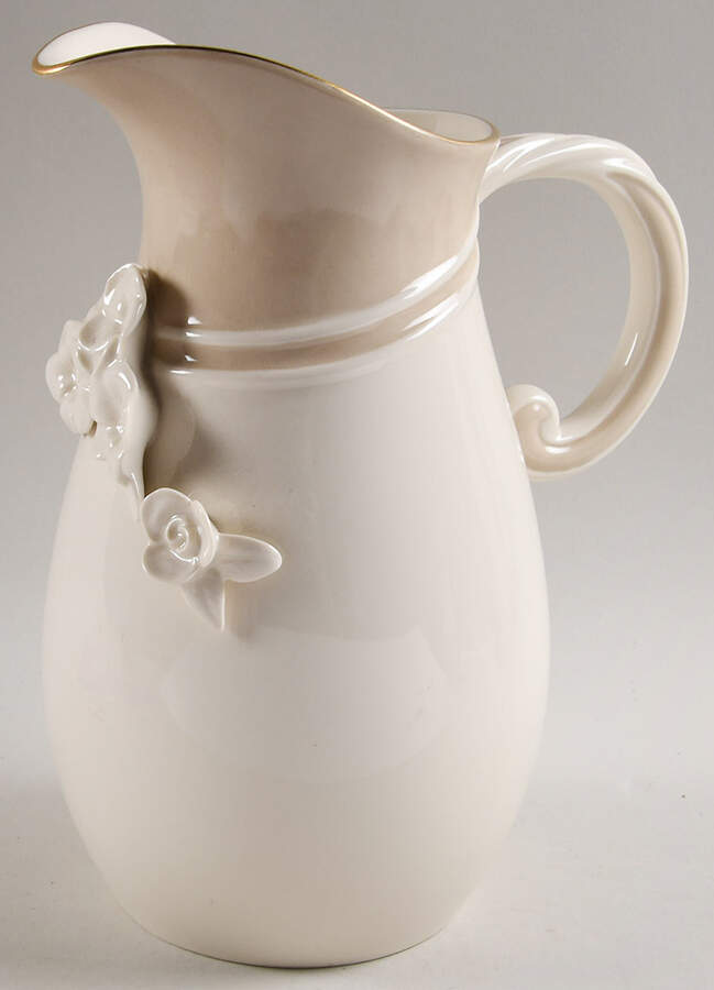 Harbourton Hues Taupe Pitcher by Lenox-1
