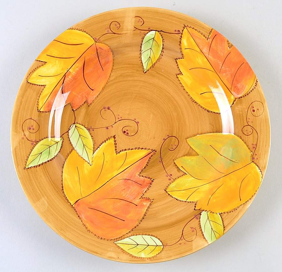Autumn Leaves Dinner Plate by Laurie Gates-1
