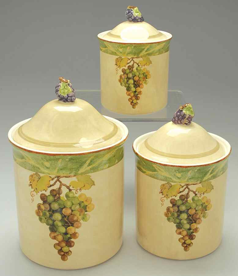 Wine Country (3 Piece) Canister Set by Le Gourmet Chef-1