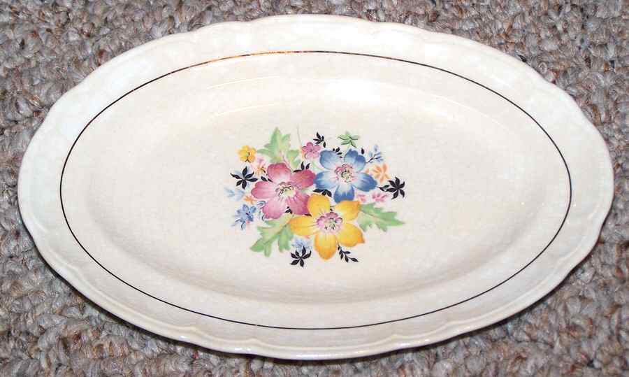 LHA1 12" Oval Serving Platter by Lincoln China Co-1