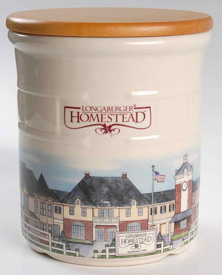 Homestead 2 Quart Crock with Lid by Longaberger-1