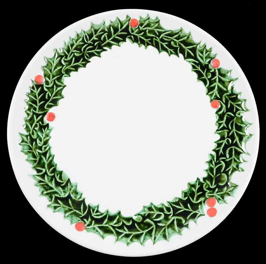 White Christmas Luncheon Plate by Lefton-1
