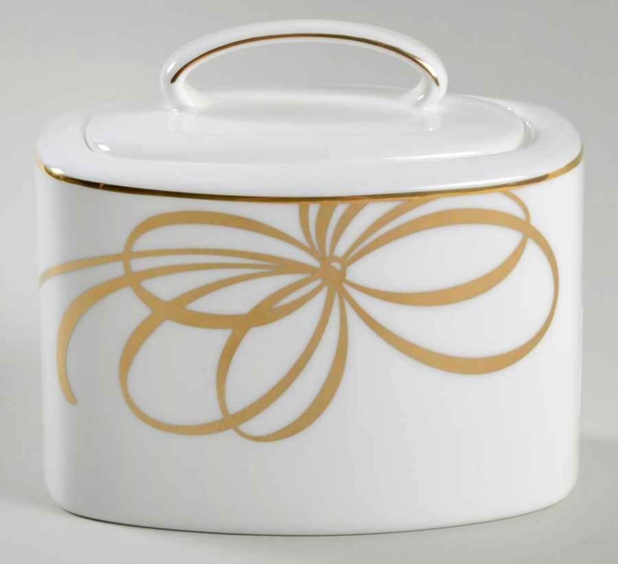 Belle Boulevard Gold Sugar Bowl & Lid by Lenox-1