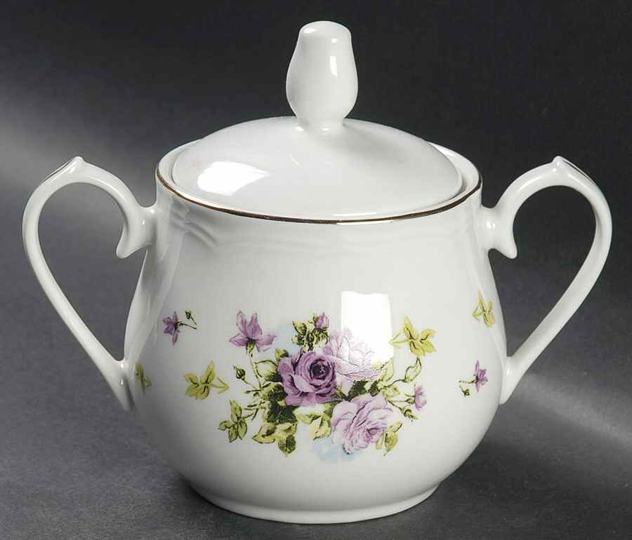 Lydia Sugar Bowl & Lid by Lynn's China-1