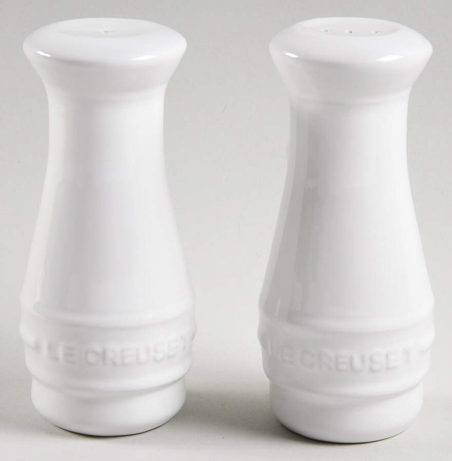 White Salt & Pepper Set by Le Creuset-1