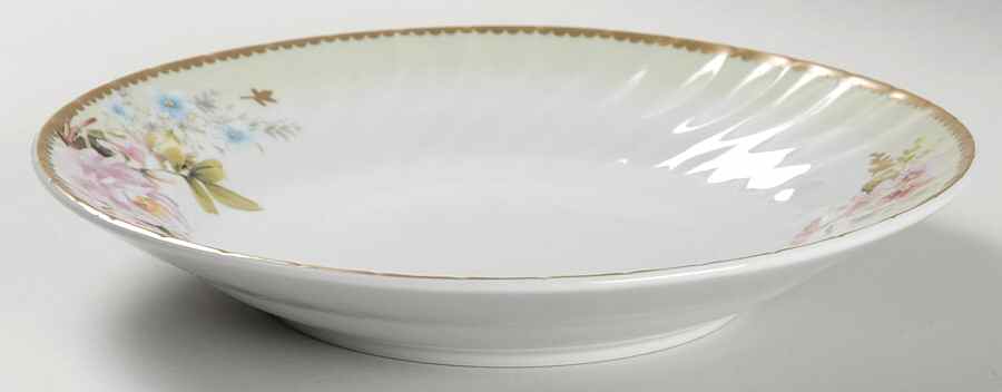 Charmed Rose Rim Soup Bowl by Lynn's China-1