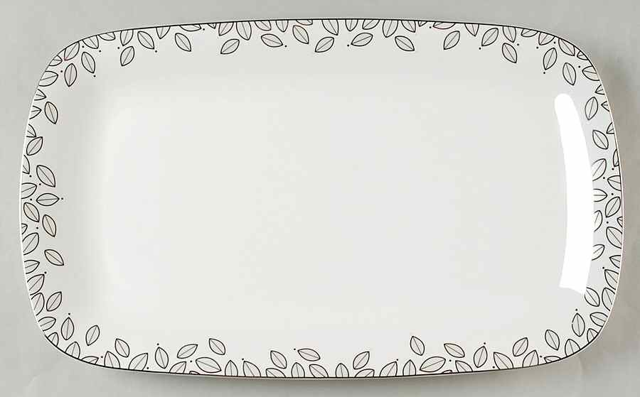 Platinum Leaf 17" Rectangular Serving Platter by Lenox-1