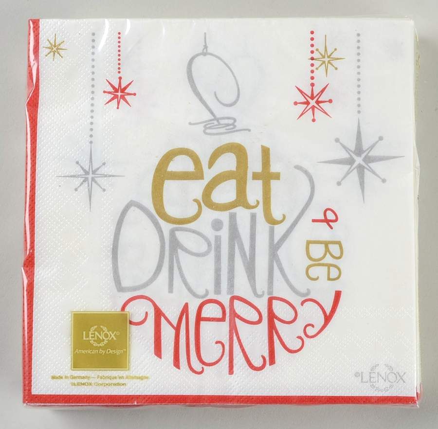 Eat Drink Be Merry Package of Paper Luncheon Napkins by Lenox-1