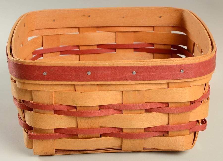 Baskets Red Accent Medium Berry Basket by Longaberger-1