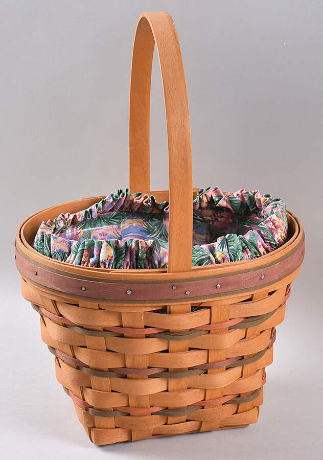 Baskets 1996 Easter Basket & Liner with Protector by Longaberger-1