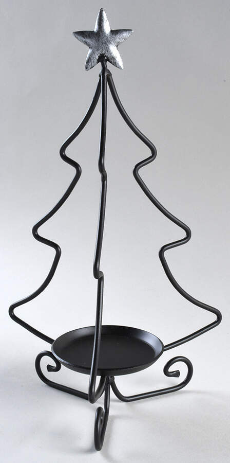 Baskets Metal Christmas Tree Shaped Candle Holder by Longaberger-1