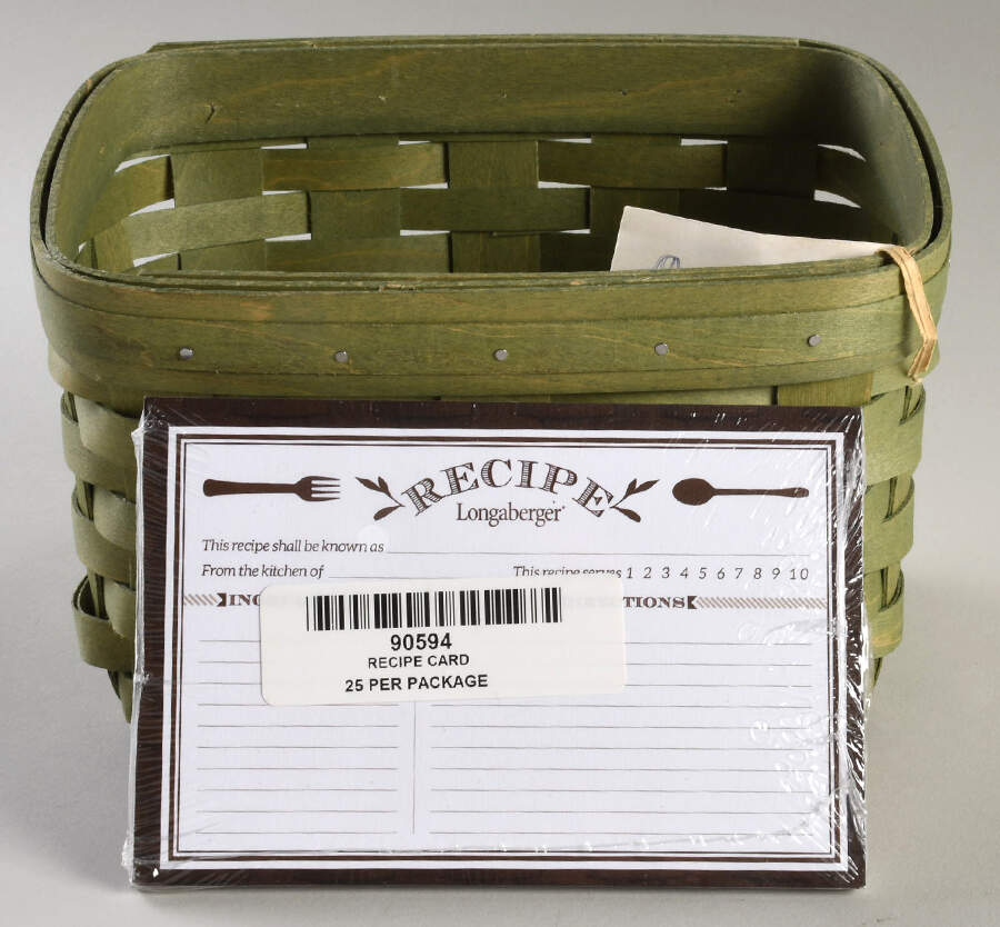 Baskets Large Recipe Basket with 25 Count Recipe Cards by Longaberger-1