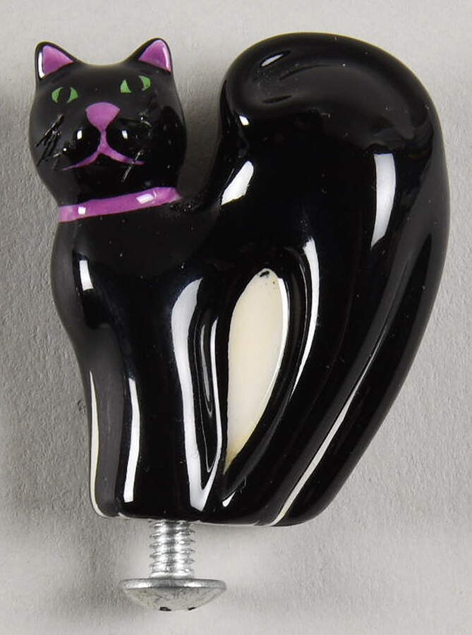Baskets Black Cat Knob for Basket Lid by Longaberger-1