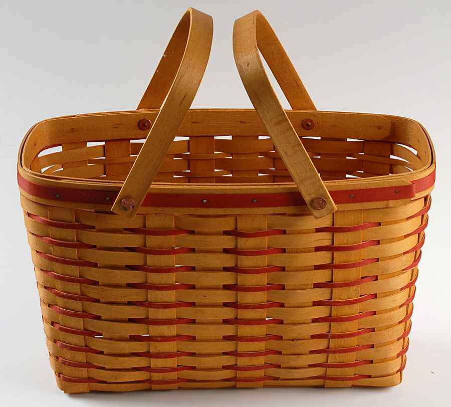 Baskets Red Cherished Memories Basket by Longaberger-1