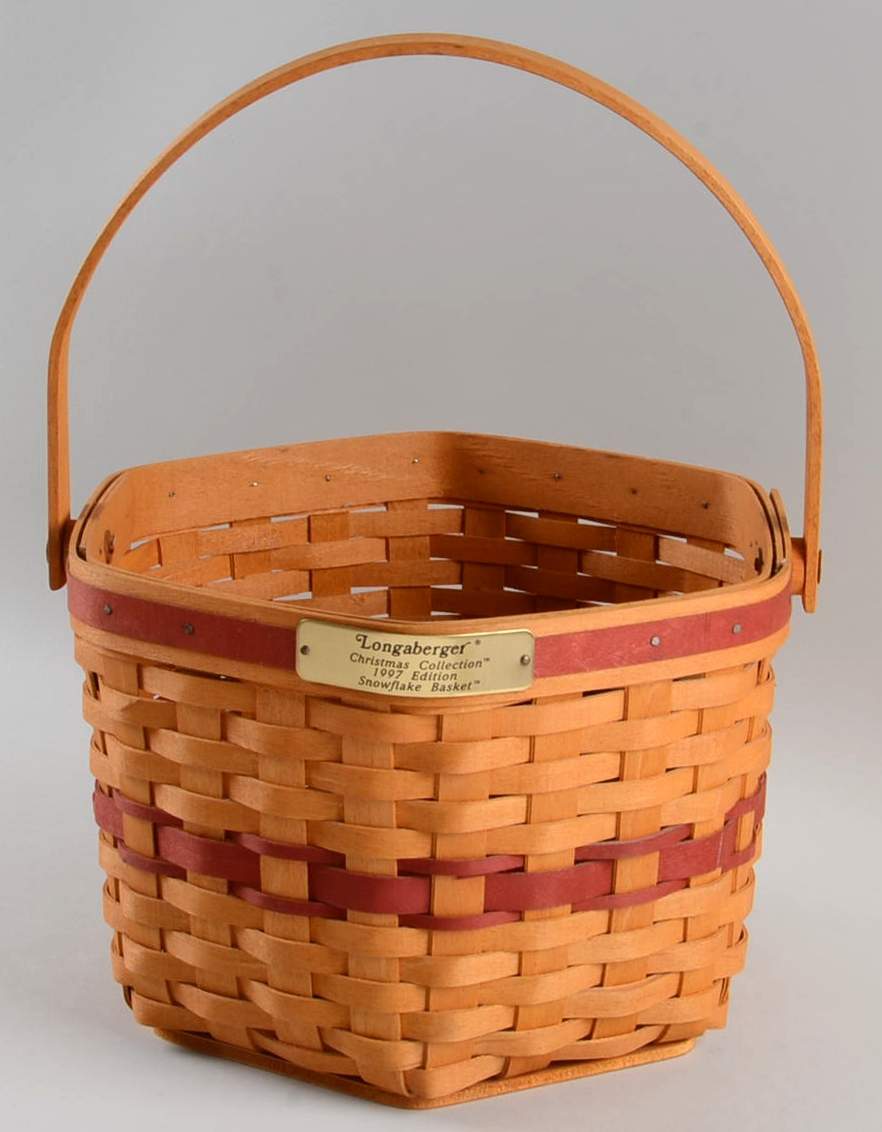 Baskets Red Snowflake Basket by Longaberger-1