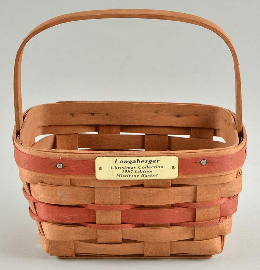 Baskets Red Mistletoe Basket by Longaberger-1