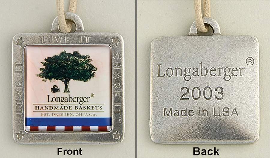 Baskets 2003 Bee "Love It, Live It, Share It" Tie-On Charm by Longaberger-1
