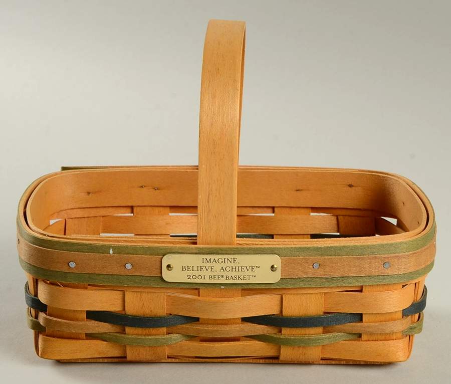 Baskets 2001 Bee "Imagine, Believe, Achieve" Basket by Longaberger-1