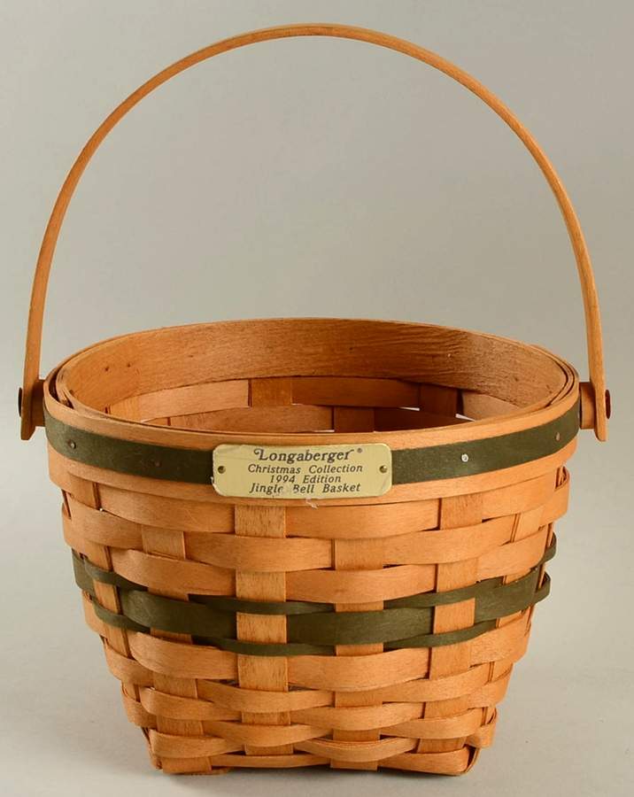 Baskets Green Jingle Bell Basket by Longaberger-1