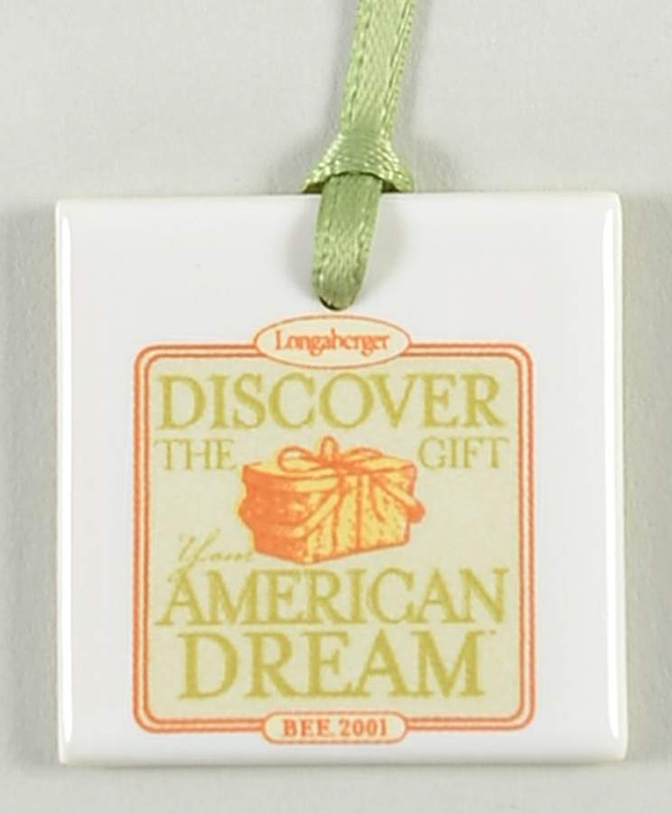 Baskets 2001 Bee "Discover the Gift" Tie-On Charm by Longaberger-1