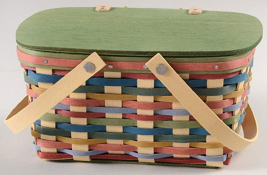 Baskets Life's a Picnic Miniature Picnic Basket by Longaberger-1