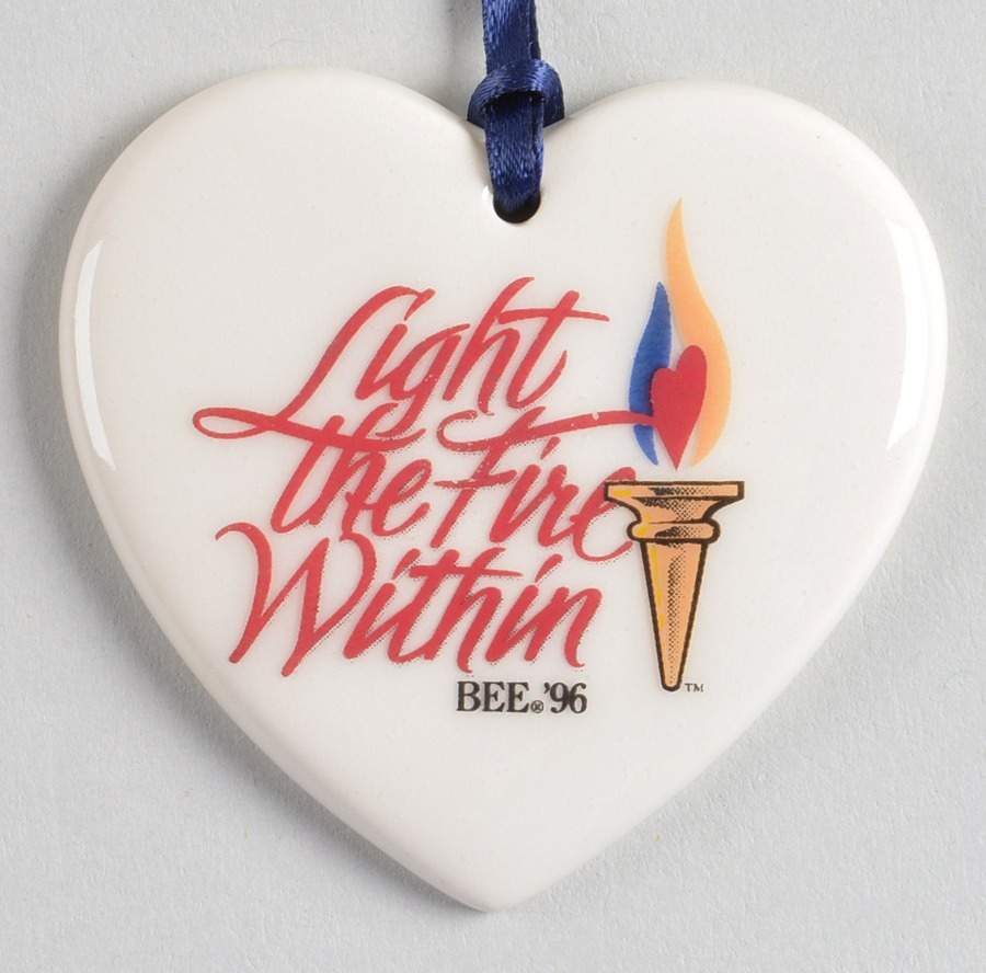 Baskets 1996 Bee "Light the Fire Within" Tie-On Charm by Longaberger-1