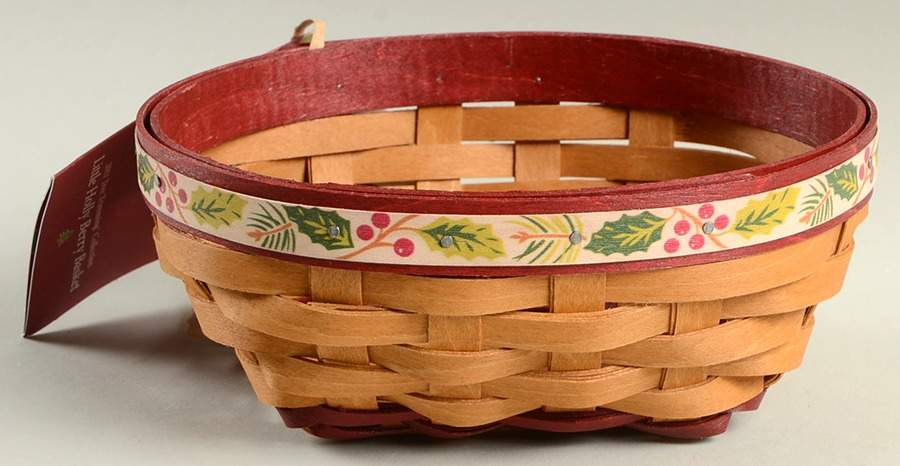 Baskets Red Little Holly Berry Basket by Longaberger-1