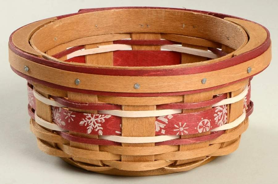 Baskets Red Little Falling Snow Basket by Longaberger-1