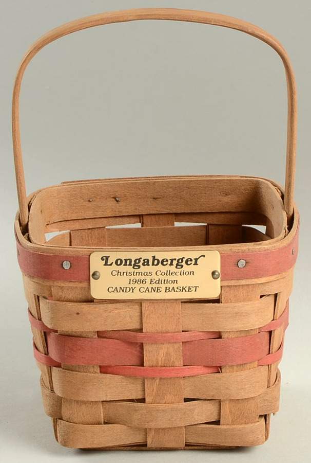 Baskets Red Candy Cane Basket by Longaberger-1