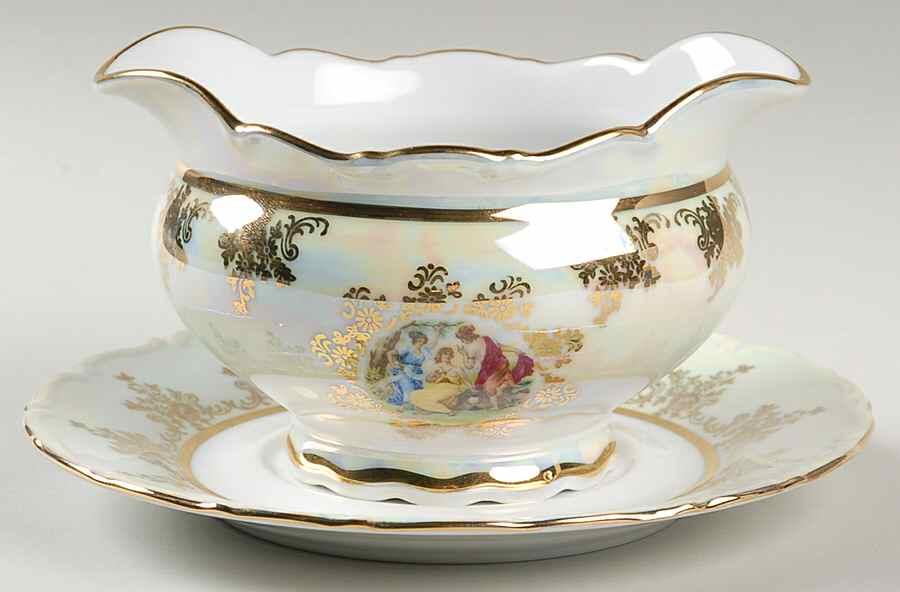 LOD1 Gravy Boat & Underplate by Lofida (Czech)-1