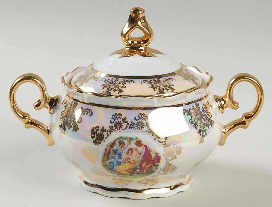 LOD1 Sugar Bowl & Lid by Lofida (Czech)-1