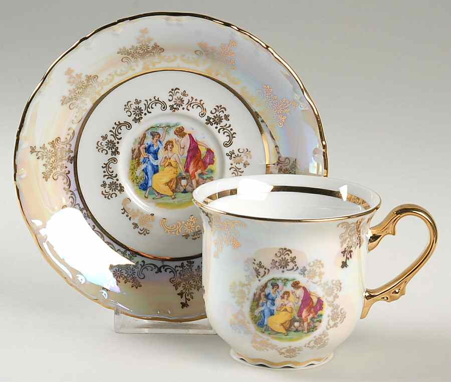 LOD1 Flat Cup & Saucer Set by Lofida (Czech)-1