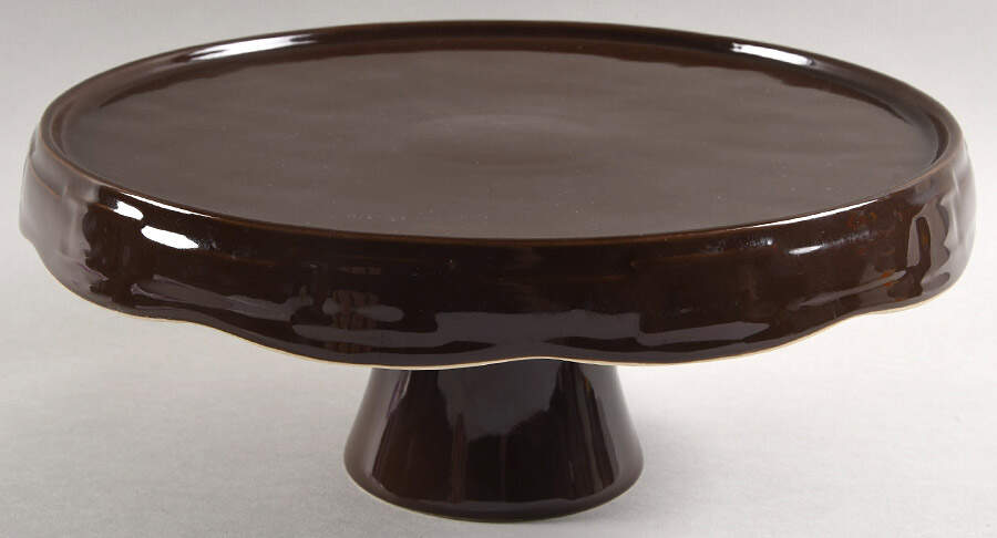 Woven Traditions Chocolate 11" Diameter Pedestal Cake Stand by Longaberger-1