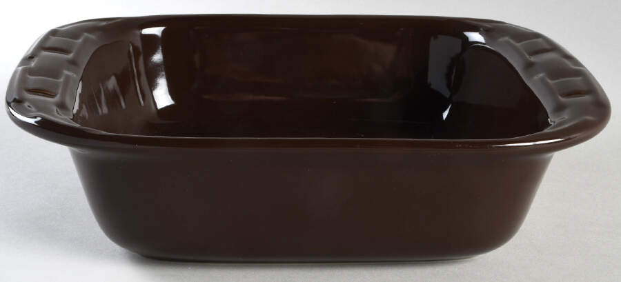 Woven Traditions Chocolate 11" Square Baker by Longaberger-1