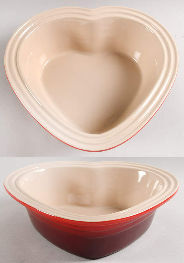 Cerise (Cherry) Heart Shaped Baker by Le Creuset-1
