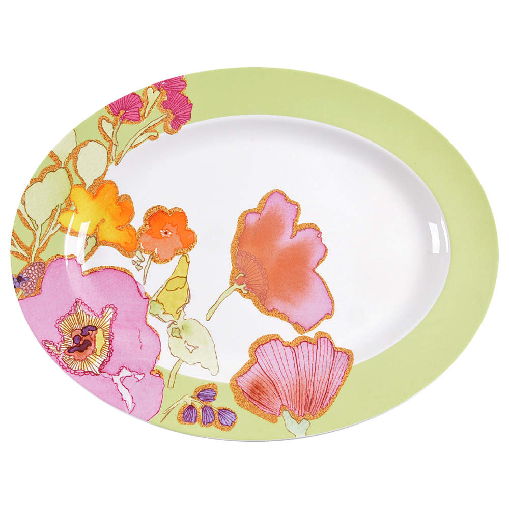 Floral Fusion 16" Oval Serving Platter by Lenox-1